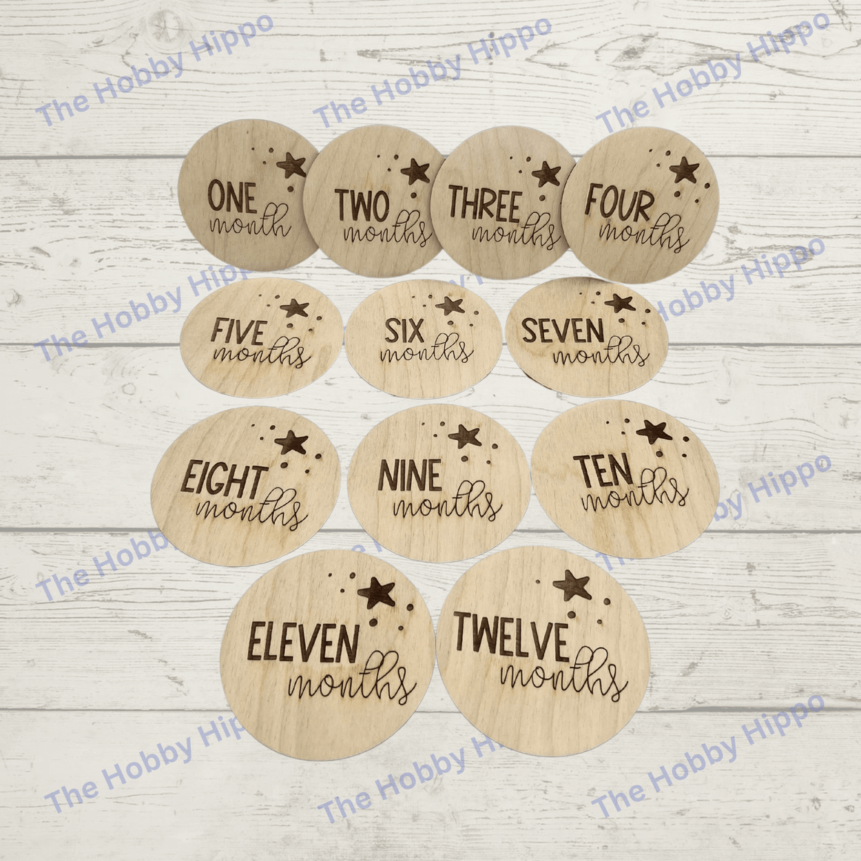 Baby Milestone Discs w/engraved Star