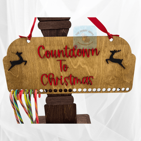 Countdown To Christmas wooden plaque shown finished for inspiration only