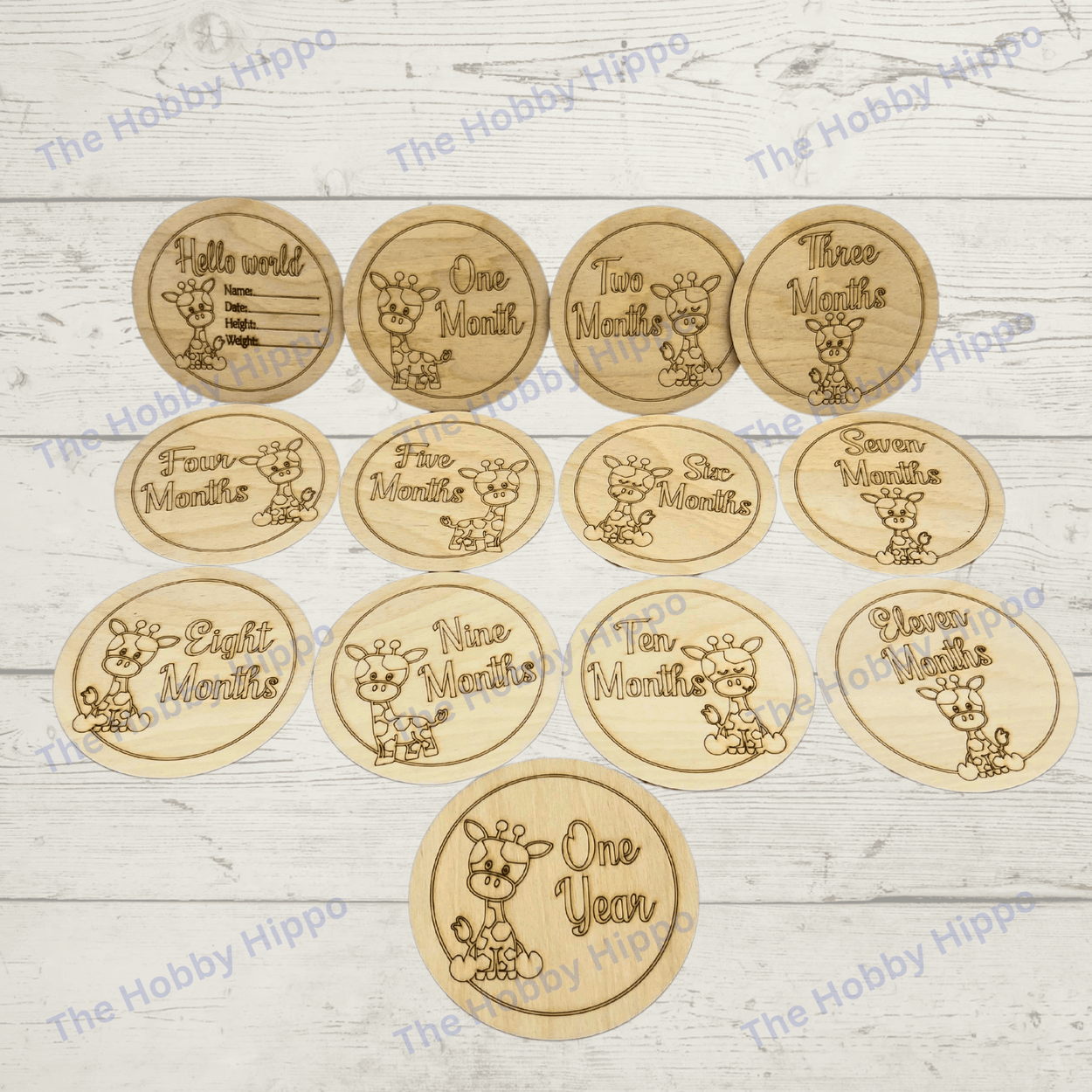 Giraffe Baby Milestone Markers