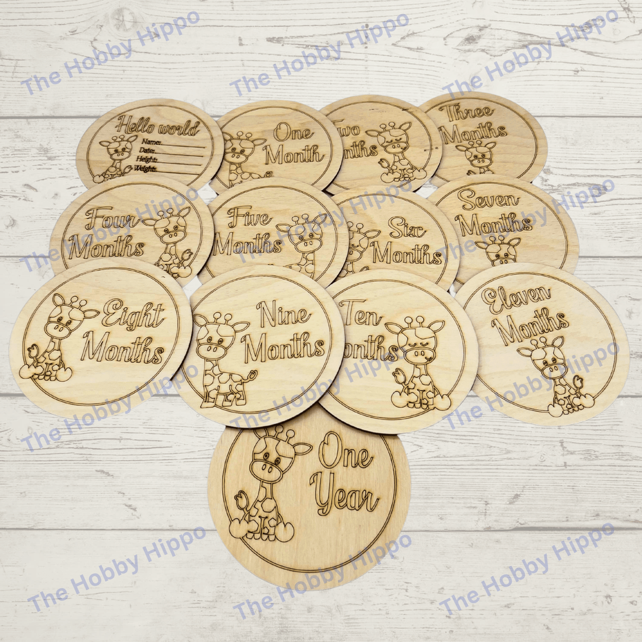 Giraffe Baby Milestone Markers