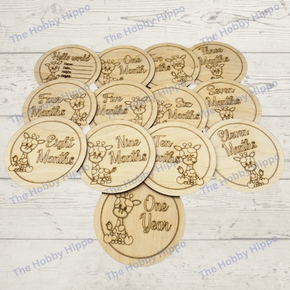 Giraffe Baby Milestone Markers