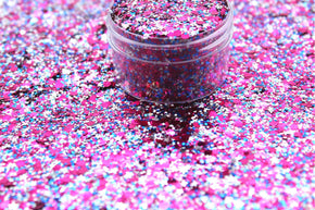 Feelin’ Pretty is a blend of purple, blue, white, and silver stars glitter