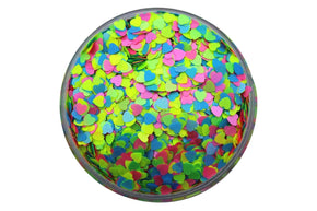 Neon Heart shape glitter