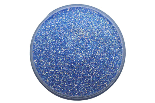 A blue holographic glitter