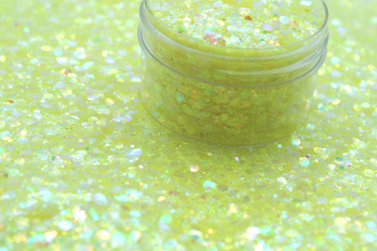 Lemonade is a yellow chunky glitter