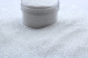 A white metallic glitter