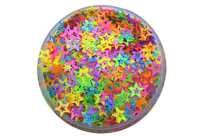 Neon Hollow Stars shape glitter