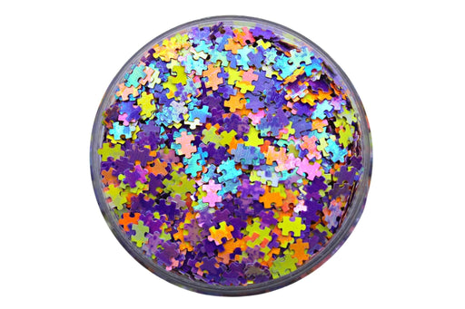 A variety of color shaped puzzle pieces