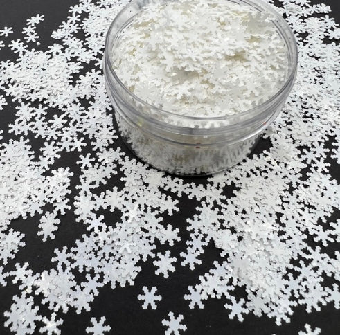 Snowflake shaped glitter