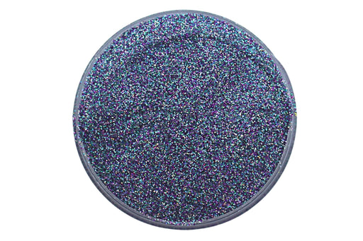 A silver holographic glitter