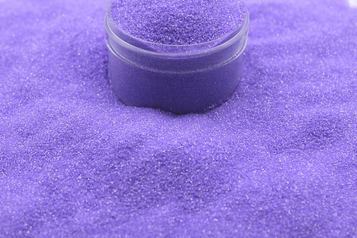 A purple ultra fine cut glitter